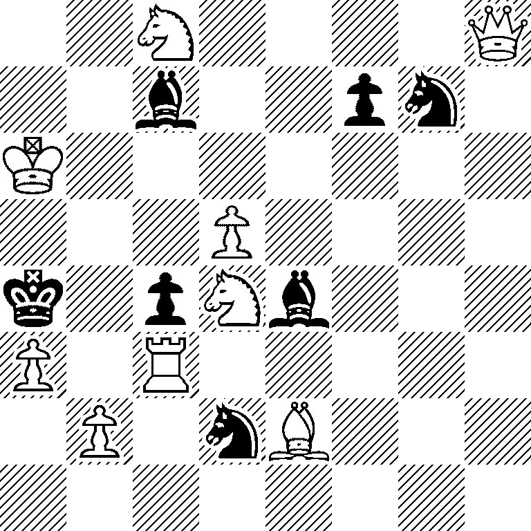 2N4Q/2b2pn1/K7/3P4/k1pNb3/P1R5/1P1nB3/8