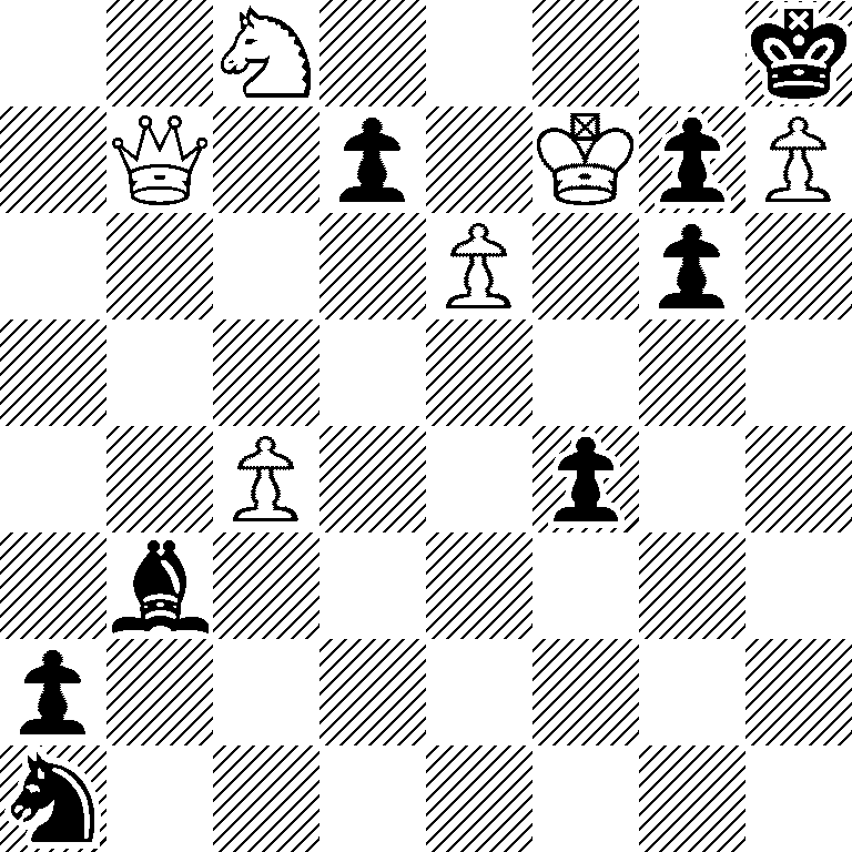 2N4k/1Q1p1KpP/4P1p1/8/2P2p2/1b6/p7/n7