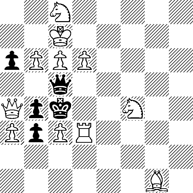 2N5/2K5/pPPP4/2q5/Qpk2N2/PpPR4/8/6B1