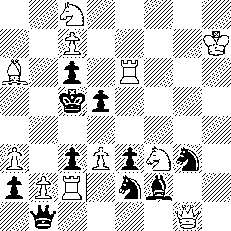 2N5/2P4K/B1p1R3/2kp4/8/P1pPpNn1/pPR1nb2/1q4Q1