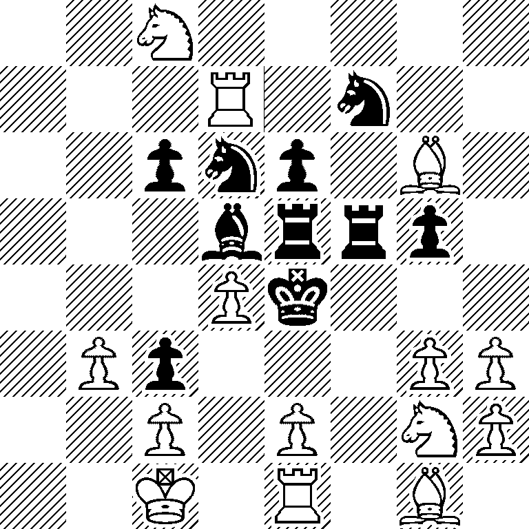 2N5/3R1n2/2pnp1B1/3brrp1/3Pk3/1Pp3PP/2P1P1NP/2K1R1B1