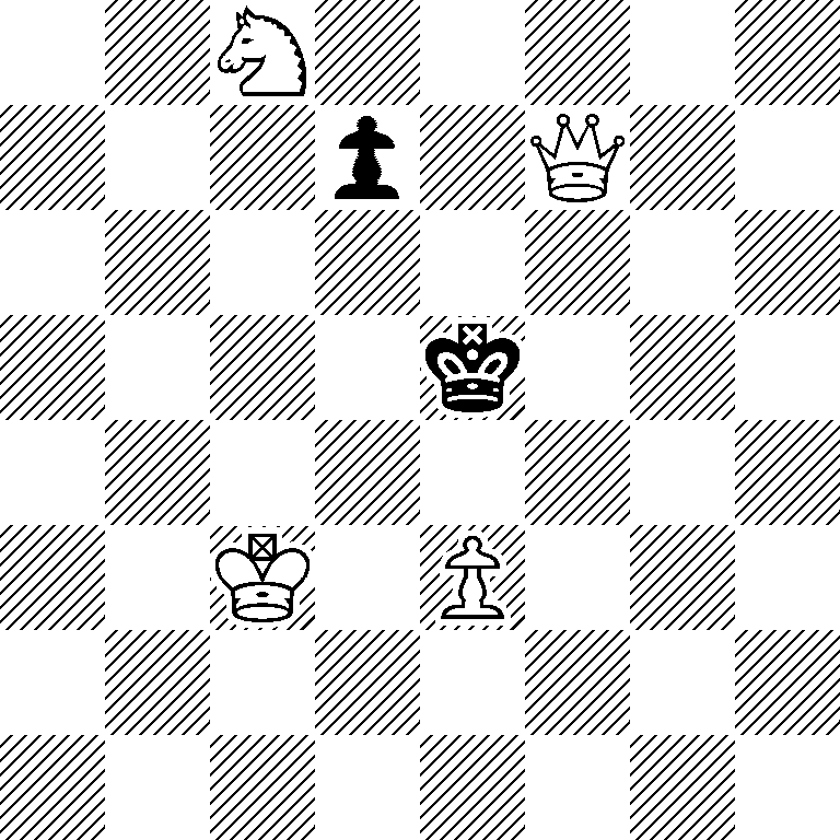 2N5/3p1Q2/8/4k3/8/2K1P3/8/8