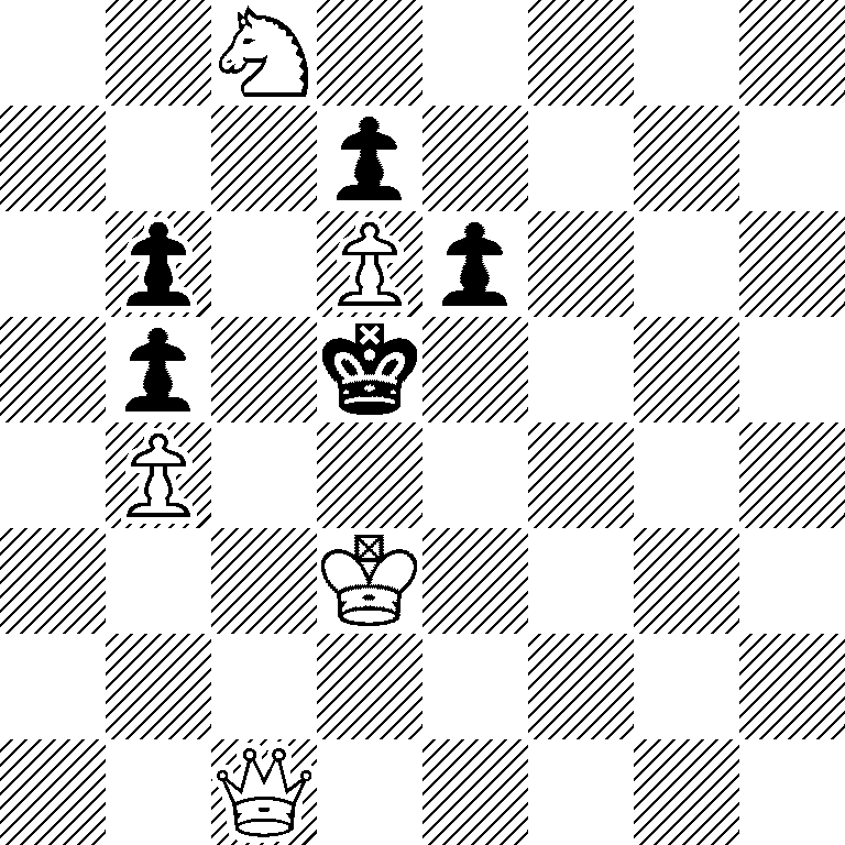 2N5/3p4/1p1Pp3/1p1k4/1P6/3K4/8/2Q5