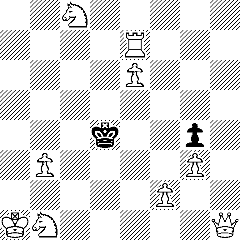 2N5/4R3/4P3/8/3k2p1/1P4P1/5P2/KN5Q