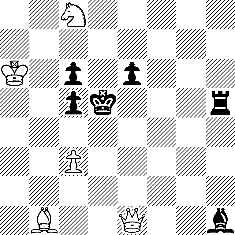 2N5/8/K1p1p3/2pk3r/8/2P5/8/1B2Q2b