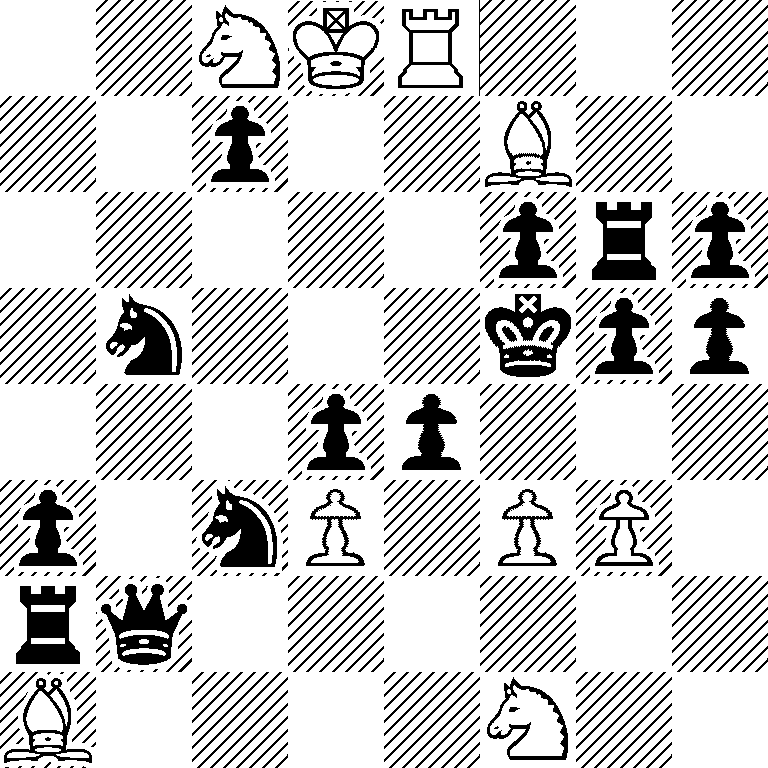 2NKR3/2p2B2/5prp/1n3kpp/3pp3/p1nP1PP1/rq6/B4N2