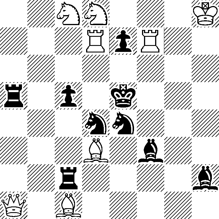 2NN3K/3RpR2/8/r1p1k3/3nn3/3B1b2/2r4b/Q1B5