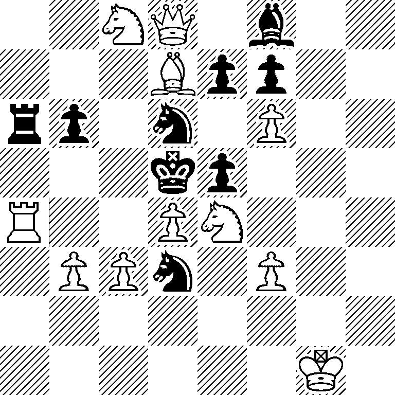 2NQ1b2/3Bpp2/rp1n1P2/3kp3/R2PN3/1PPn1P2/8/6K1