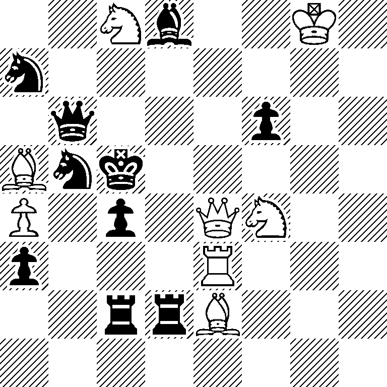 2Nb2K1/n7/1q3p2/Bnk5/P1p1QN2/p3R3/2rrB3/8