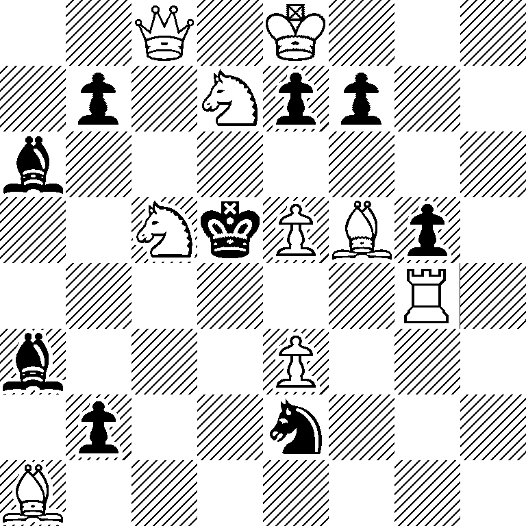 2Q1K3/1p1Npp2/b7/2NkPBp1/6R1/b3P3/1p2n3/B7