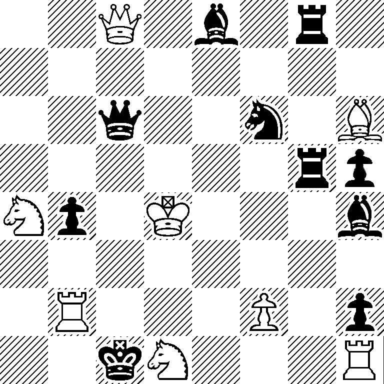 2Q1b1r1/8/2q2n1B/6rp/Np1K3b/8/1R3P1p/2kN3R
