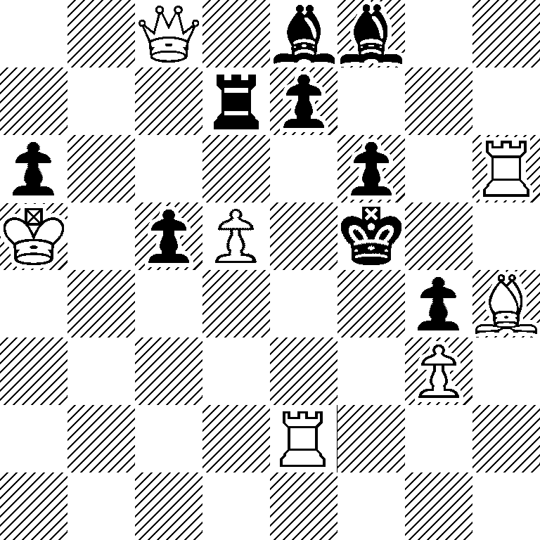 2Q1bb2/3rp3/p4p1R/K1pP1k2/6pB/6P1/4R3/8