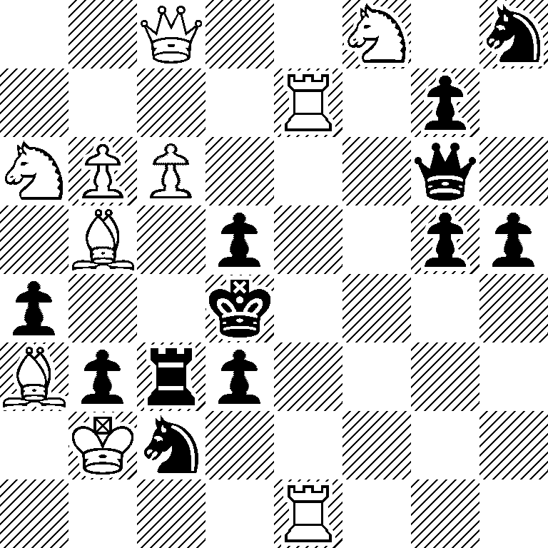 2Q2N1n/4R1p1/NPP3q1/1B1p2pp/p2k4/Bprp4/1Kn5/4R3