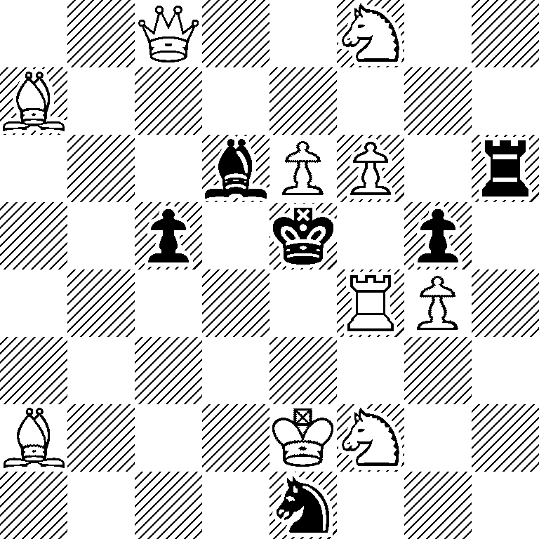 2Q2N2/B7/3bPP1r/2p1k1p1/5RP1/8/B3KN2/4n3