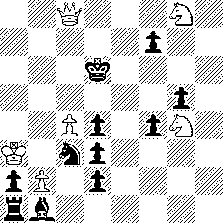 2Q3N1/5p2/3k4/6p1/2Pp1pN1/K1np4/pP1p4/rb6