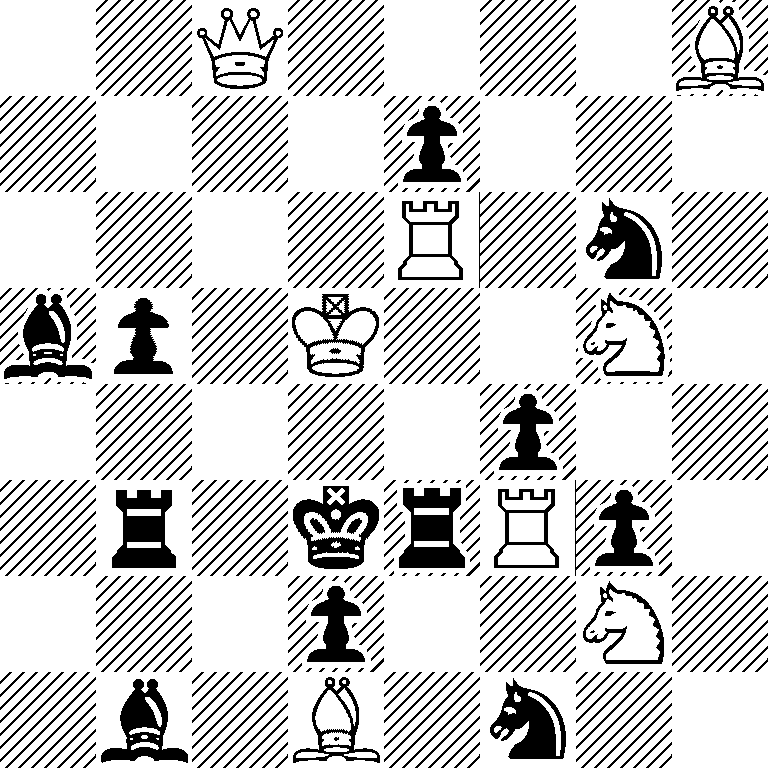 2Q4B/4p3/4R1n1/bp1K2N1/5p2/1r1krRp1/3p2N1/1b1B1n2