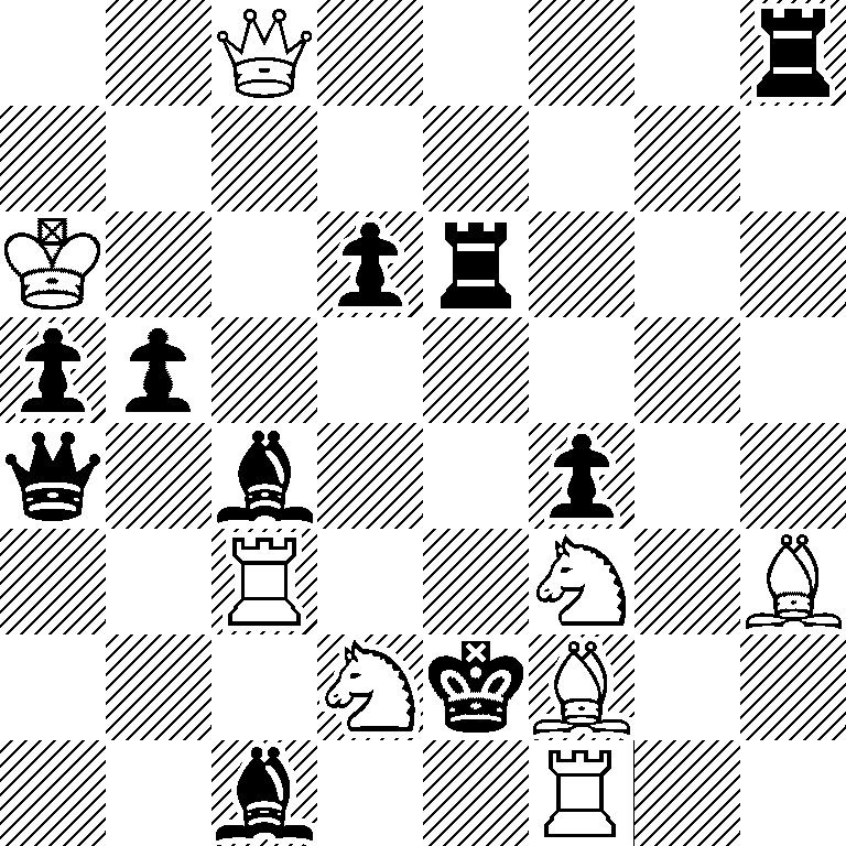 2Q4r/8/K2pr3/pp6/q1b2p2/2R2N1B/3NkB2/2b2R2