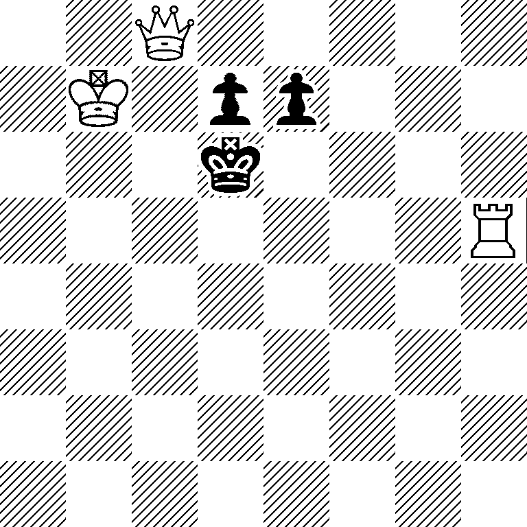 2Q5/1K1pp3/3k4/7R/8/8/8/8