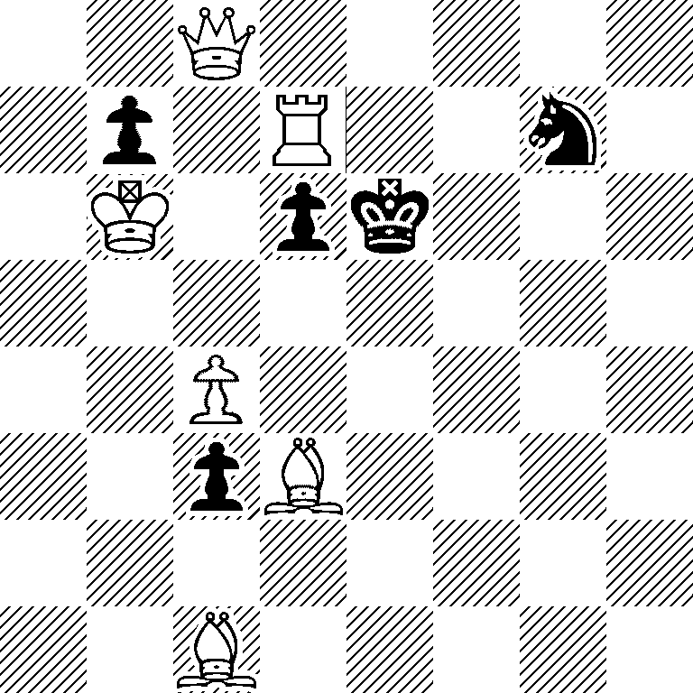 2Q5/1p1R2n1/1K1pk3/8/2P5/2pB4/8/2B5