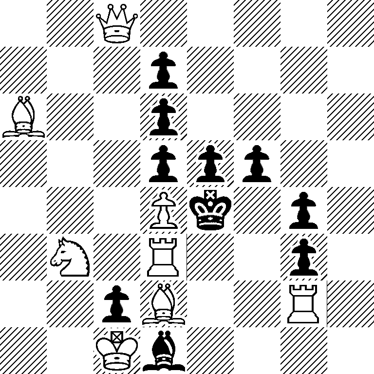2Q5/3p4/B2p4/3ppp2/3Pk1p1/1N1R2p1/2pB2R1/2Kb4