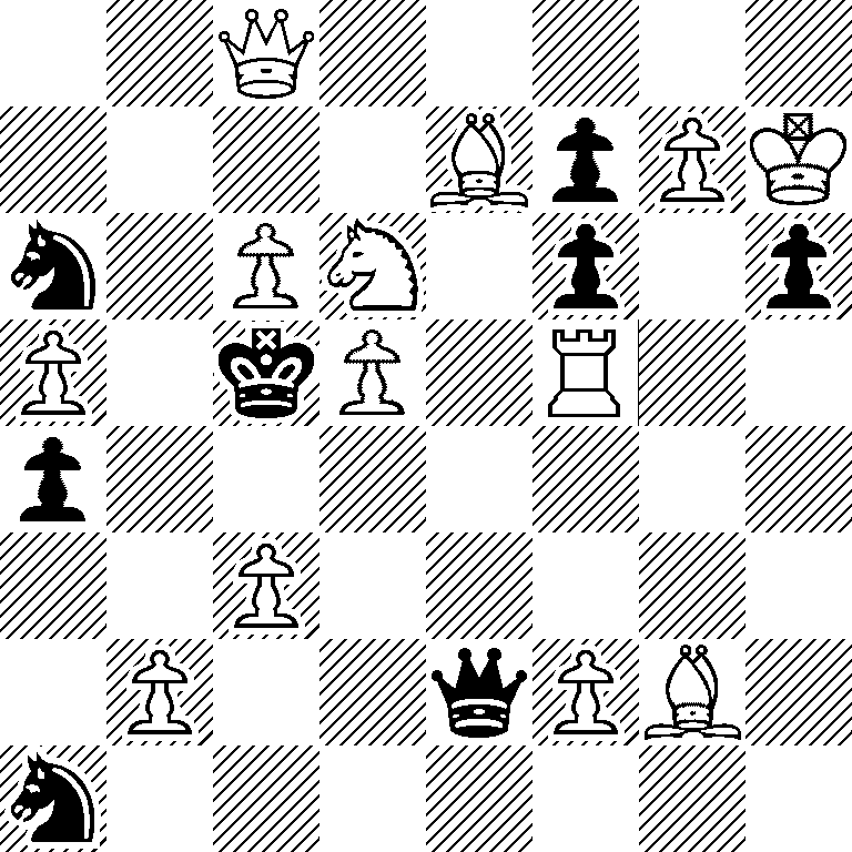 2Q5/4BpPK/n1PN1p1p/P1kP1R2/p7/2P5/1P2qPB1/n7