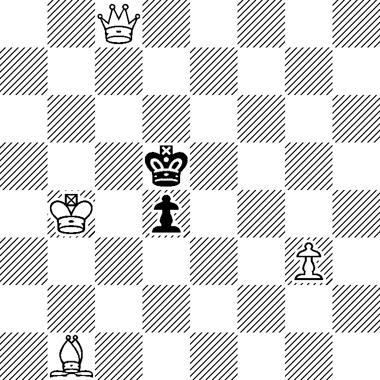 2Q5/8/8/3k4/1K1p4/6P1/8/1B6