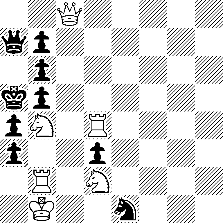 2Q5/qp6/1p6/kp6/pN1R4/p2p4/1R1N4/1K2n3