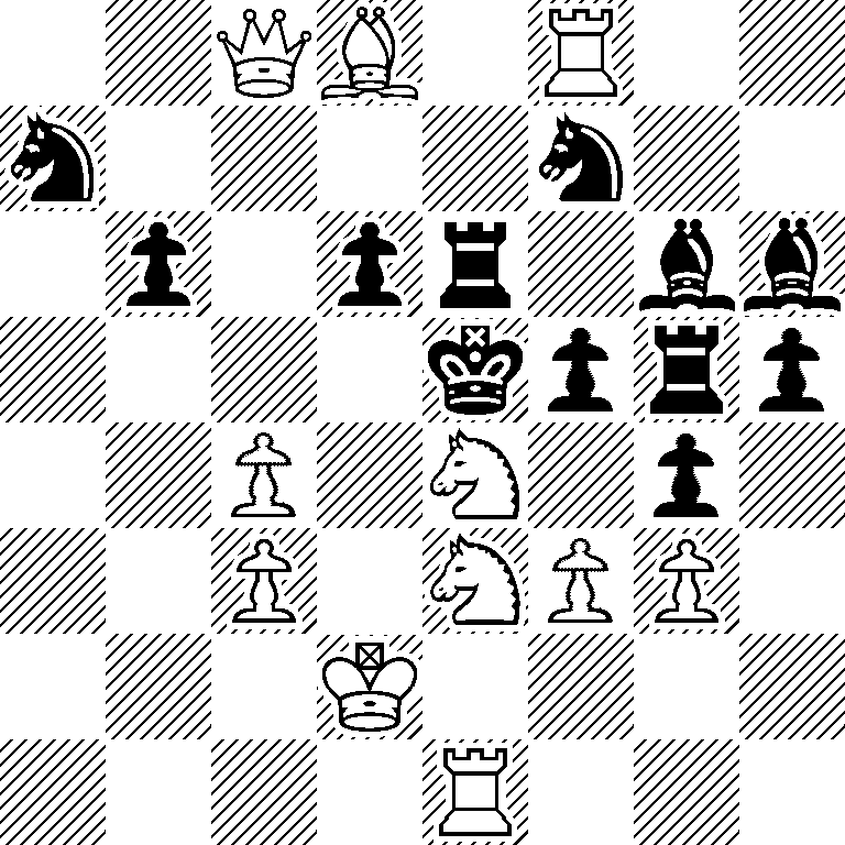 2QB1R2/n4n2/1p1pr1bb/4kprp/2P1N1p1/2P1NPP1/3K4/4R3