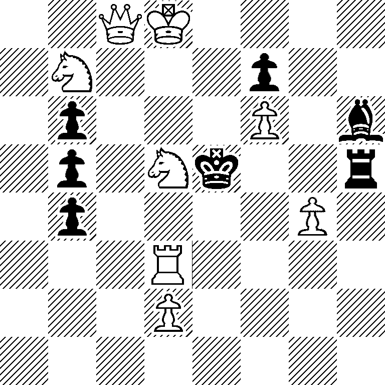 2QK4/1N3p2/1p3P1b/1p1Nk2r/1p4P1/3R4/3P4/8