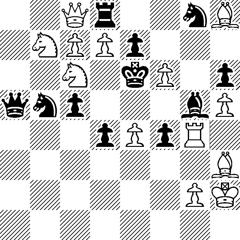 2Qr2nB/1NPPp3/2N1kP1p/qnp3bP/3pPpR1/7B/6PK/8