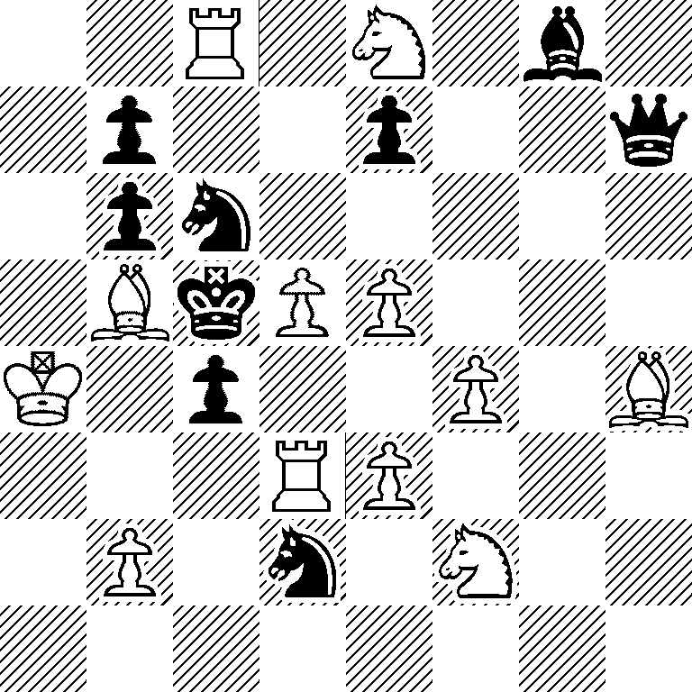 2R1N1b1/1p2p2q/1pn5/1BkPP3/K1p2P1B/3RP3/1P1n1N2/8
