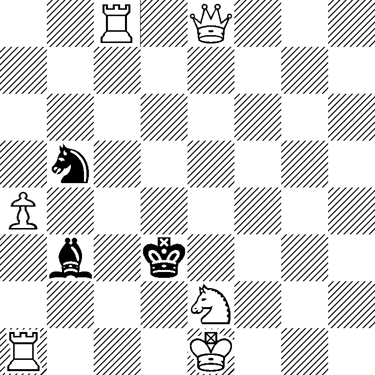2R1Q3/8/8/1n6/P7/1b1k4/4N3/R3K3