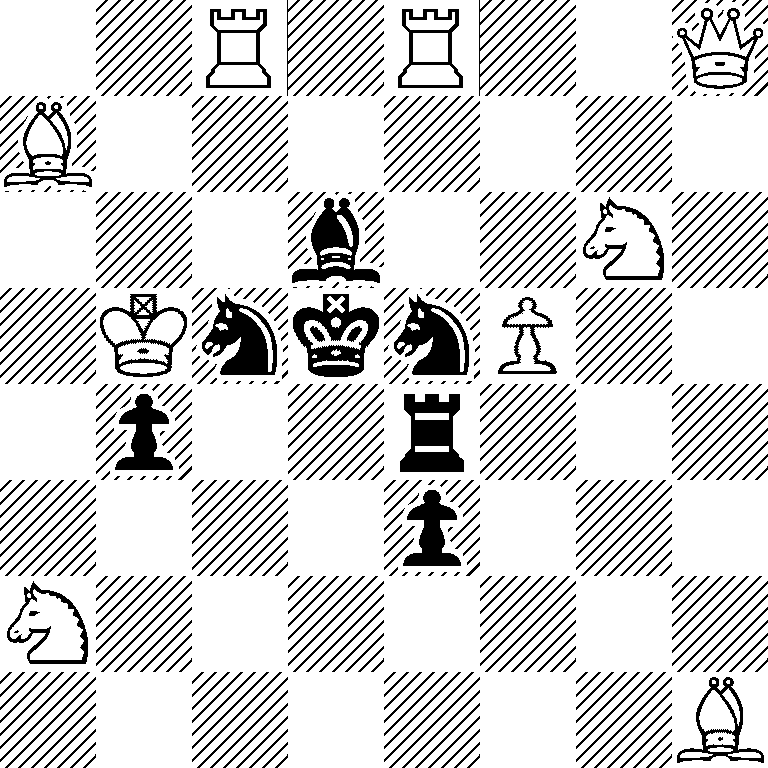 2R1R2Q/B7/3b2N1/1KnknP2/1p2r3/4p3/N7/7B