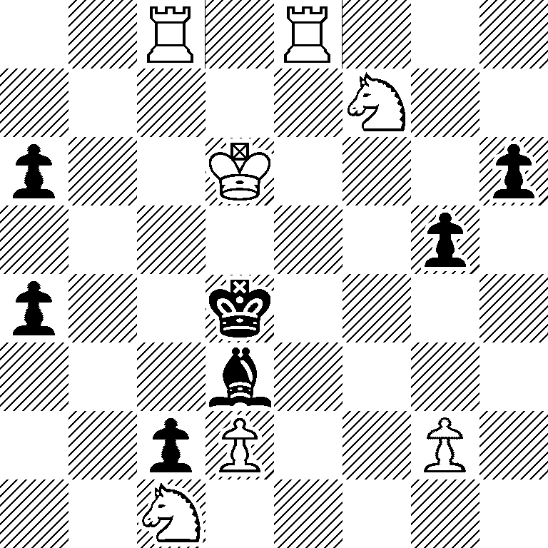 2R1R3/5N2/p2K3p/6p1/p2k4/3b4/2pP2P1/2N5