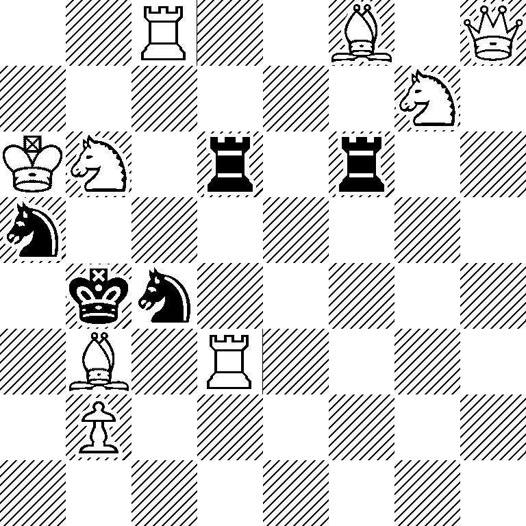 2R2B1Q/6N1/KN1r1r2/n7/1kn5/1B1R4/1P6/8