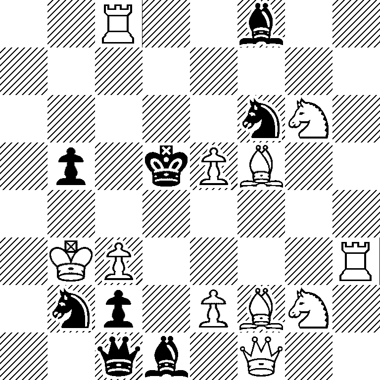 2R2b2/8/5nN1/1p1kPB2/8/1KP4R/1np1PBN1/2qb1Q2
