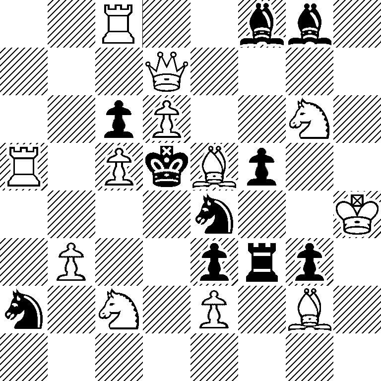 2R2bb1/3Q4/2pP2N1/R1PkBp2/4n2K/1P2prp1/n1N1P1B1/8
