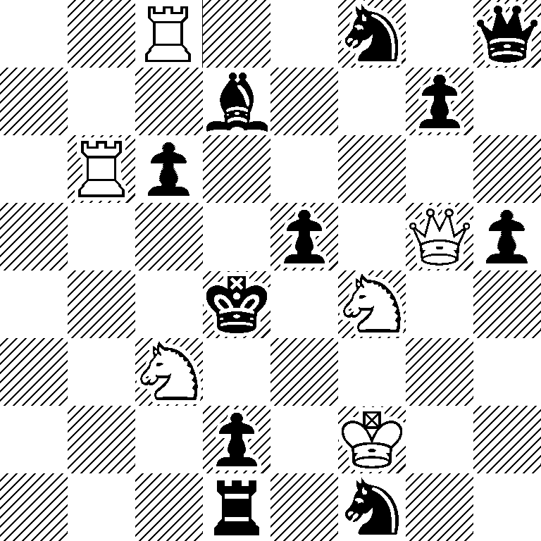 2R2n1q/3b2p1/1Rp5/4p1Qp/3k1N2/2N5/3p1K2/3r1n2