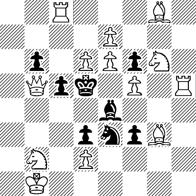 2R3B1/4P3/1p1PPpN1/1Qpk1P1R/4b3/3pnpB1/1N1P4/1K6