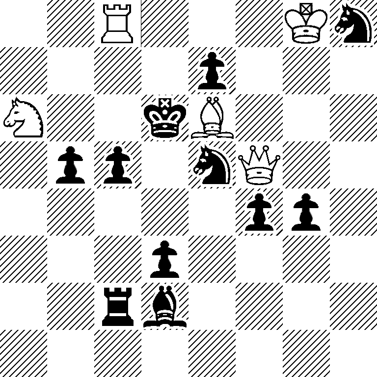 2R3Kn/4p3/N2kB3/1pp1nQ2/5pp1/3p4/2rb4/8