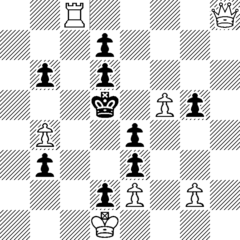2R4Q/3p4/1p1p4/3k1Pp1/1P2p3/1p2p3/3pP1P1/3K4