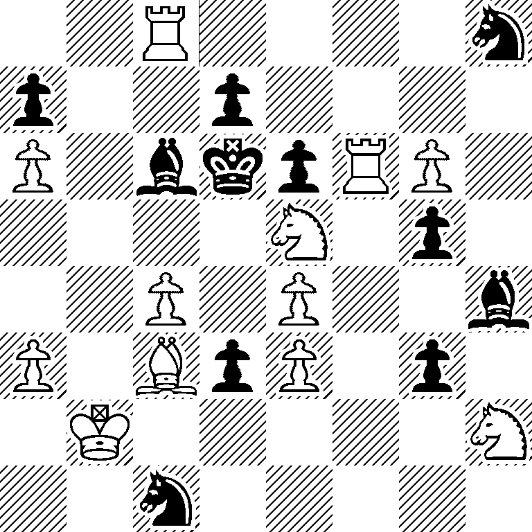 2R4n/p2p4/P1bkpRP1/4N1p1/2P1P2b/P1BpP1p1/1K5N/2n5