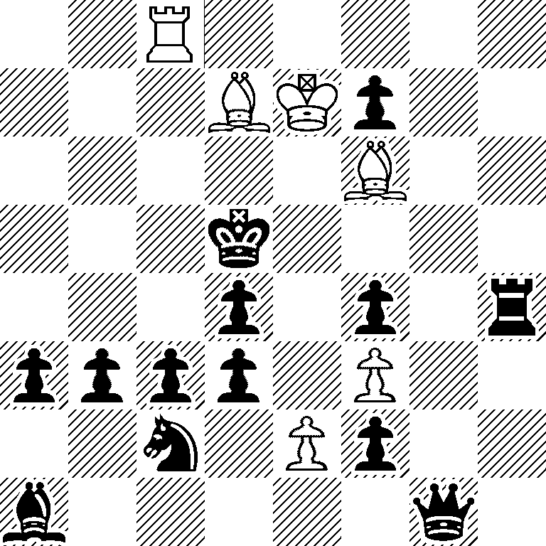 2R5/3BKp2/5B2/3k4/3p1p1r/pppp1P2/2n1Pp2/b5q1