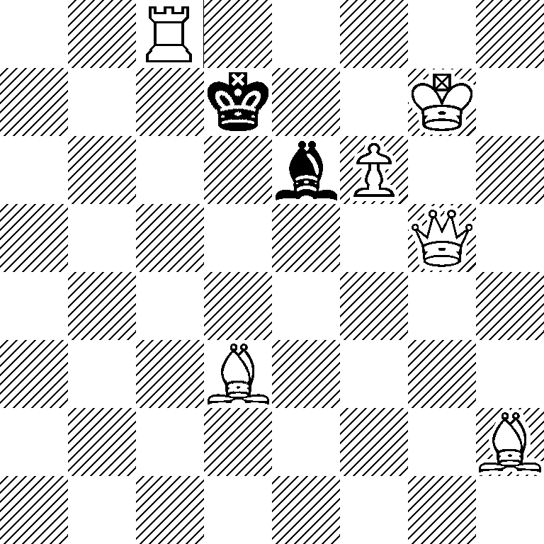 2R5/3k2K1/4bP2/6Q1/8/3B4/7B/8