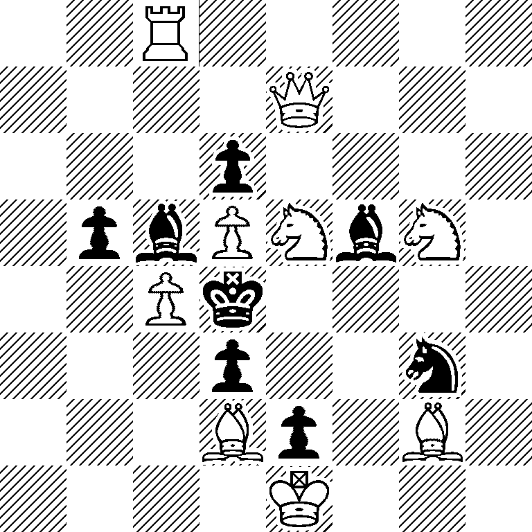 2R5/4Q3/3p4/1pbPNbN1/2Pk4/3p2n1/3Bp1B1/4K3