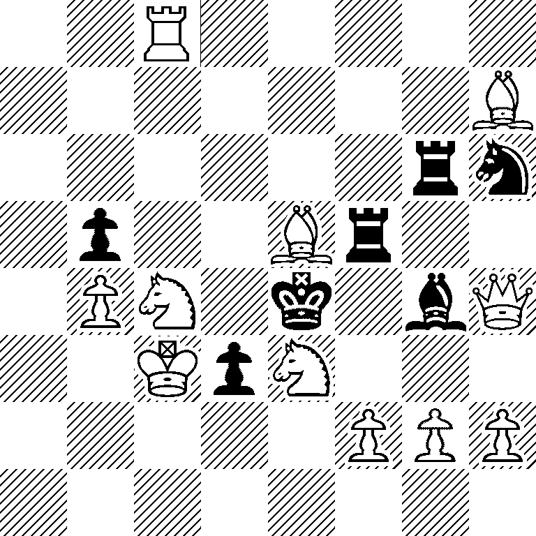 2R5/7B/6rn/1p2Br2/1PN1k1bQ/2KpN3/5PPP/8