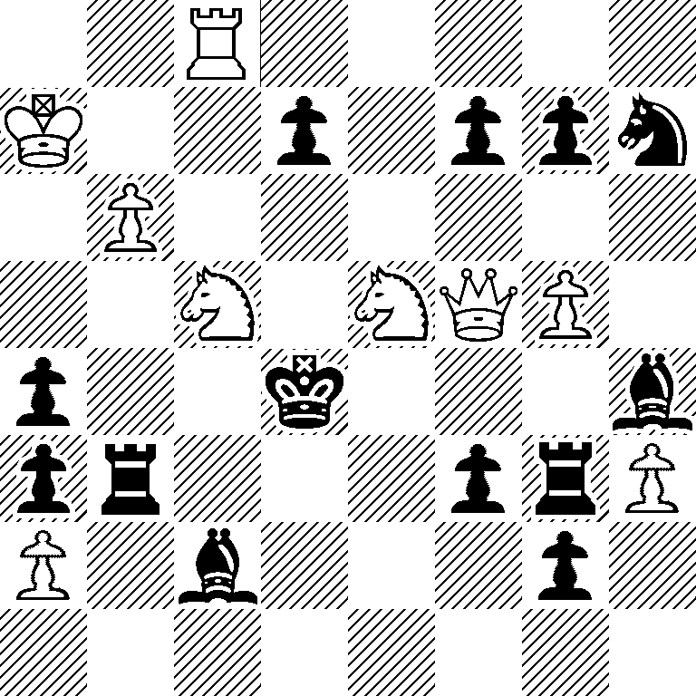 2R5/K2p1ppn/1P6/2N1NQP1/p2k3b/pr3prP/P1b3p1/8