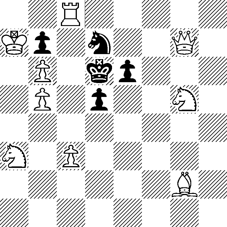 2R5/Kp1n2Q1/1P1kp3/1P1p2N1/8/N1P5/6B1/8