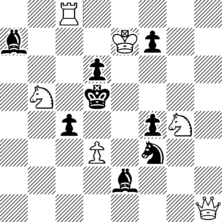 2R5/b3Kp2/3p4/1N1k4/2p2pN1/3P1n2/4b3/7Q