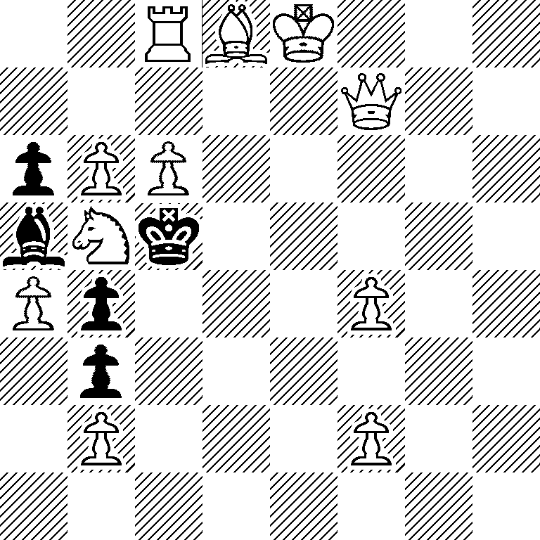2RBK3/5Q2/pPP5/bNk5/Pp3P2/1p6/1P3P2/8